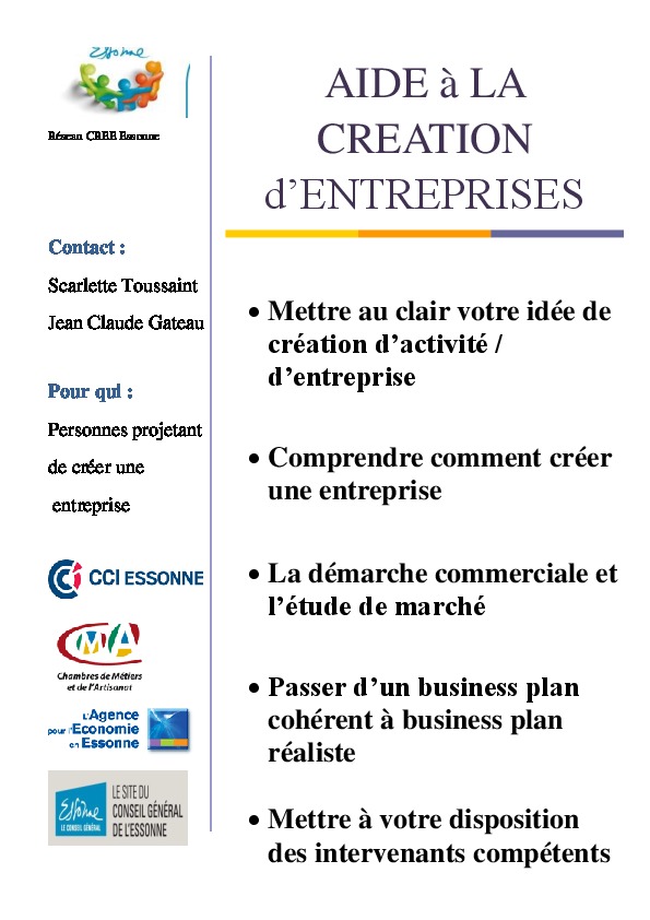 Fiche IP3 creation d'entreprise